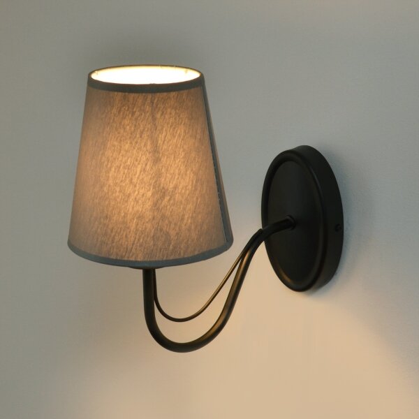 Lampă de perete MALBO 1xE27/15W/230V gri/negru