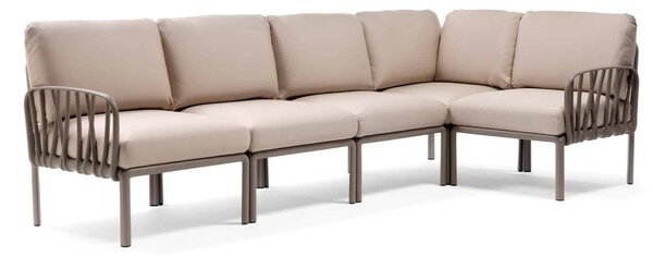 Canapea Modulara Exterior Nardi - Komodo 5 - Tortora canvas Sunbrella®