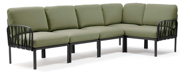 Canapea Modulara Exterior Nardi - Komodo 5 - Antracite giungla Sunbrella®
