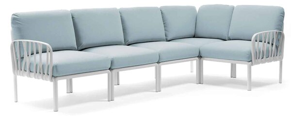 Canapea Modulara Exterior Nardi - Komodo 5 - Bianco ghiaccio Sunbrella®