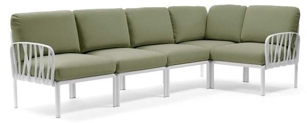 Canapea Modulara Exterior Nardi - Komodo 5 - Bianco giungla Sunbrella®