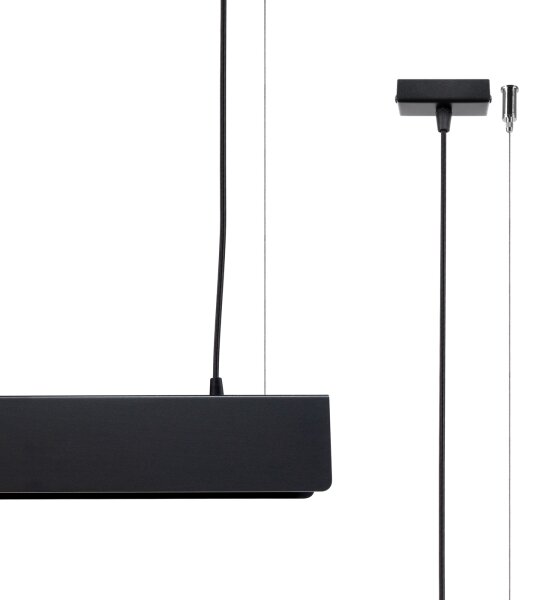 Lustră LED pe cablu Sollux SL.1395 SPARK 1xG13/8,5W/230V negru