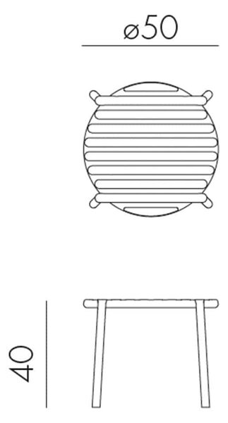 Masa Exterior Nardi - Doga Table - Antracite