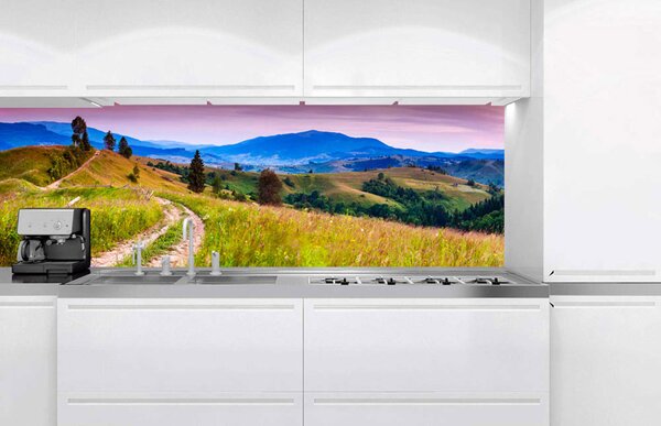 Fototapet pentru bucătărie - natură cu auroră borealis 180 x 60 cm