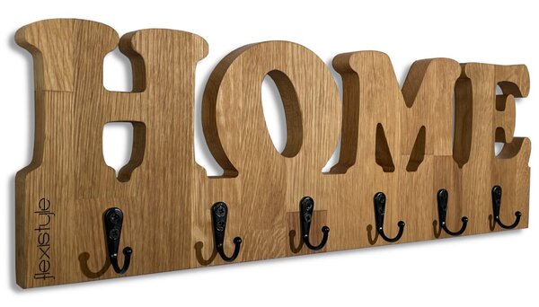 Suport de perete din stejar masiv HOME - 50 x 16,5 cm
