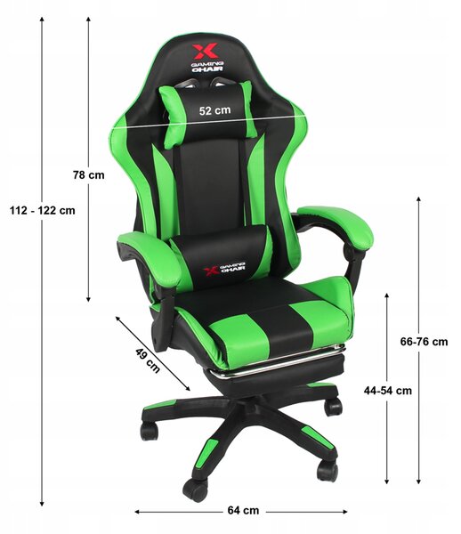 Scaun de gaming Xgaming cu suport pentru picioare - negru și roșu