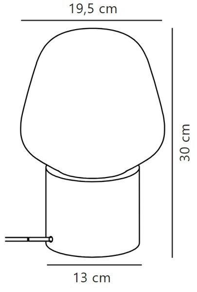 Lampă de masă Nordlux CHRISTINA 1xE27/25W/230V beton/negru