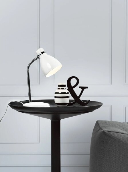 Lampă de masă Nordlux CYCLONE 1xE14/15W/230V alb