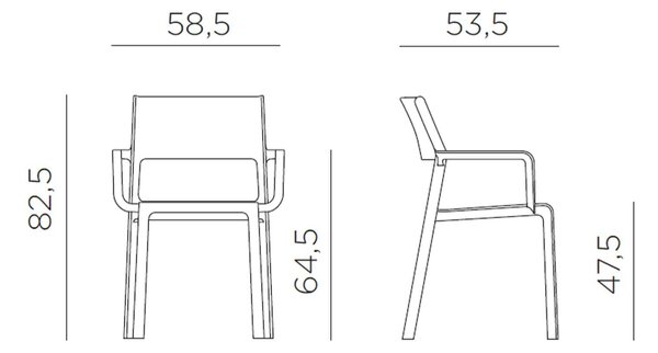 Scaun Exterior Nardi - Trill Armchair - Bianco