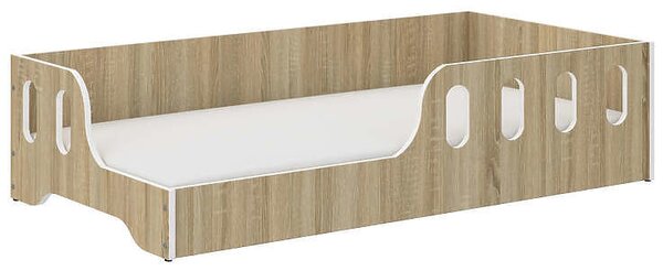 Pat pentru copii Montessori 140 x 70 cm în stejar decor sonoma