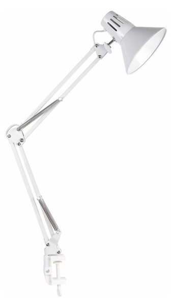 Lampă de masă cu clemă WORKER 1xE27/10W/230V albă
