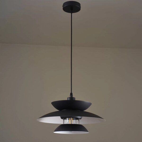 Lustră pe cablu BERIT 1xE27/20W/230V negru