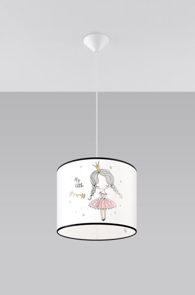 Lustră pe cablu pentru copii Sollux SL.1414 PRINCESS 1xE27/15W/230V d. 30 cm