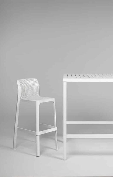 Scaun Exterior Nardi - Net Stool - Bianco