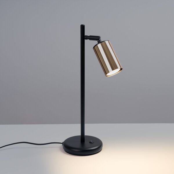 Lampă de masă Sollux SL.1389 WINX 1xGU10/10W/230V negru/auriu