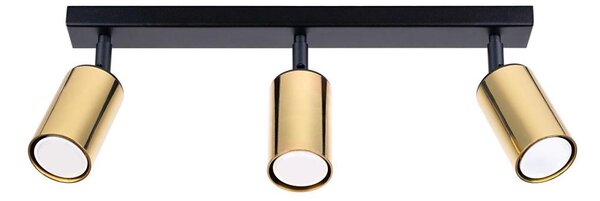 Spot Sollux SL.1384 WINX 3xGU10/10W/230V negru/auriu