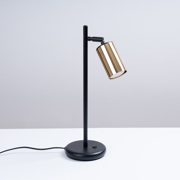 Lampă de masă Sollux SL.1389 WINX 1xGU10/10W/230V negru/auriu