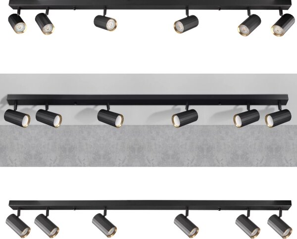 Spot NICEA 6xGU10/10W/230V negru
