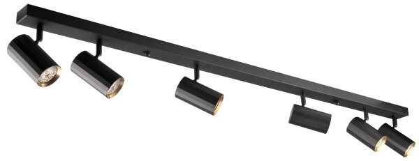 Spot NICEA 6xGU10/10W/230V negru