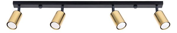 Spot Sollux SL.1387 WINX 4xGU10/10W/230V negru/auriu
