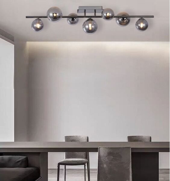 Lustră LED aplicată Wofi 7014-705W VILLA 7xG9/3W/230V negru