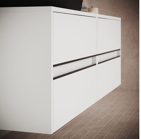 Set lemn masiv Mobilier Baie Suspendat Noce Model N2 - TABACCO