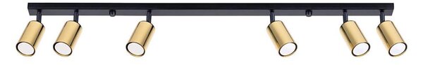 Spot Sollux SL.1388 WINX 6xGU10/10W/230V negru/auriu