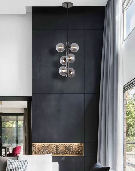 Lustră LED pe cablu Wofi 6014-605W VILLA 6xG9/3W/230V negru