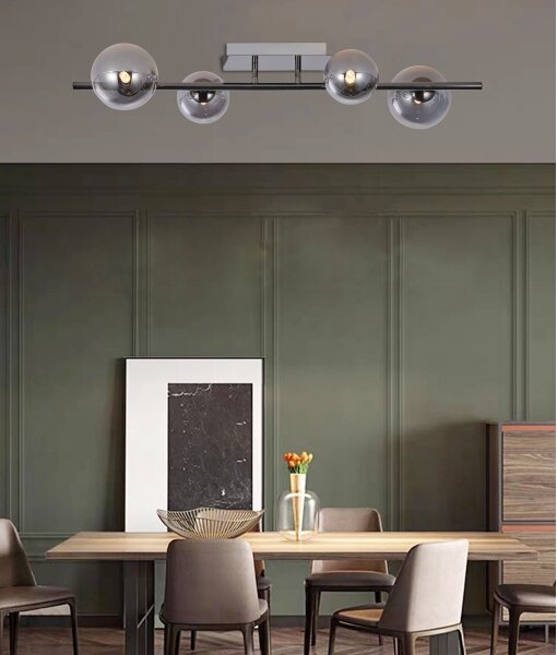 Lustră LED aplicată Wofi 7014-405W VILLA 4xG9/3W/230V negru
