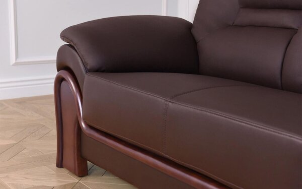 Canapea lemn masiv de birou Toronto 2 locuri Personalizabila, 162 × 90 × 88 cm - Negru