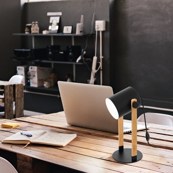 Eglo 43047 - Lampă de masă HORNWOOD 1xE27/28W/230V