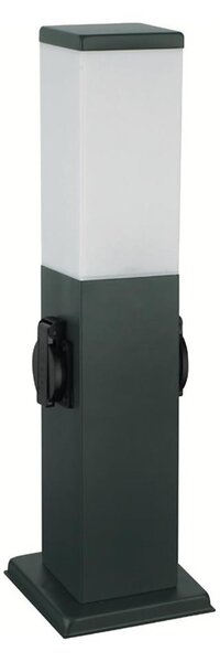 Brilagi - Lampă de exterior NOVA cu 2 prize SCHUKO, 1xE27/15W/230V, 40 cm, IP44, antracit