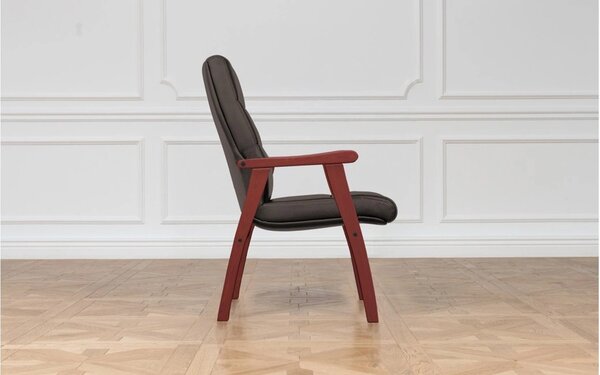 Scaun lemn masiv de conferința Toronto Personalizabil, 62 × 70 × 101 cm - Negru