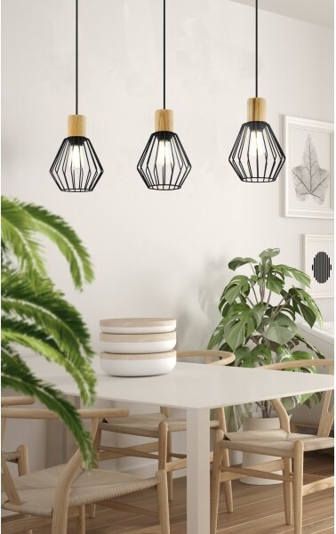 Lustră pe cablu Eglo 44094 PALMORLA 3xE27/60W/230V