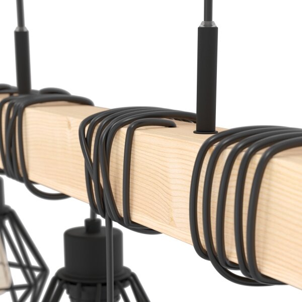 Eglo 44076 - TOWNSHEND, lustră suspendată pe cablu, 6 x E27, 60 W, 230 V
