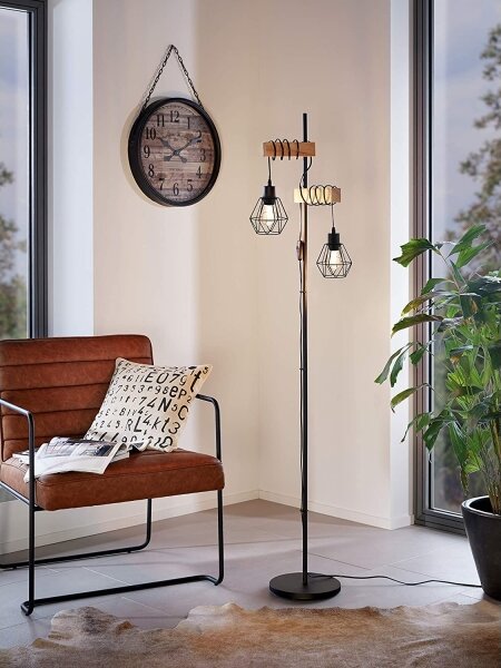 Eglo 44081 - Lampă de podea TOWNSHEND 2xE27/60W/230V