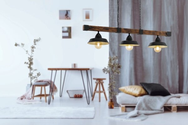 Eglo 44086 - Candelabru OLDBURY pe lanț, 3xE27/60W/230V