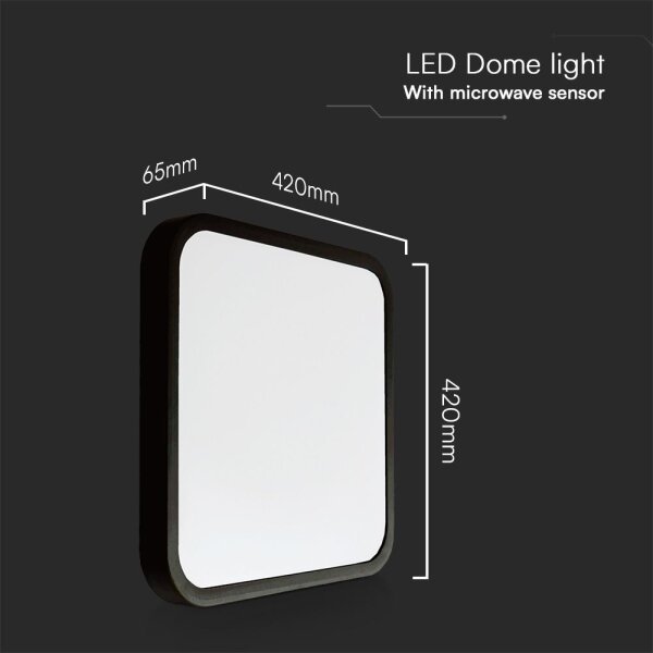 LED plafonieră baie cu senzor LED/36W/230V IP44 4000K 42x42 cm + DO