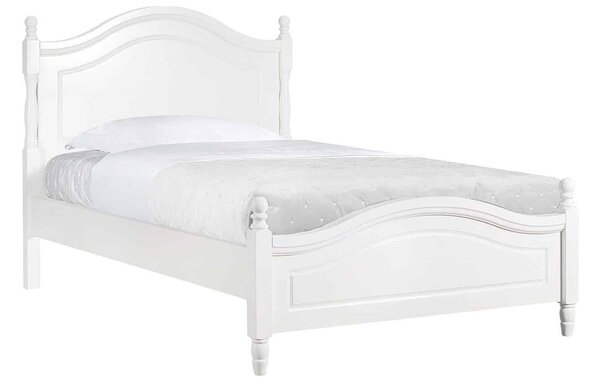 Pat lemn masiv alb Elizabeth Princess 120x200cm - Fara Somiera