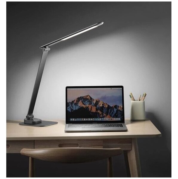 Lampă LED dimabilă de masă cu USB LED/7,5W/230V 3000K/4000K/5500K antracit
