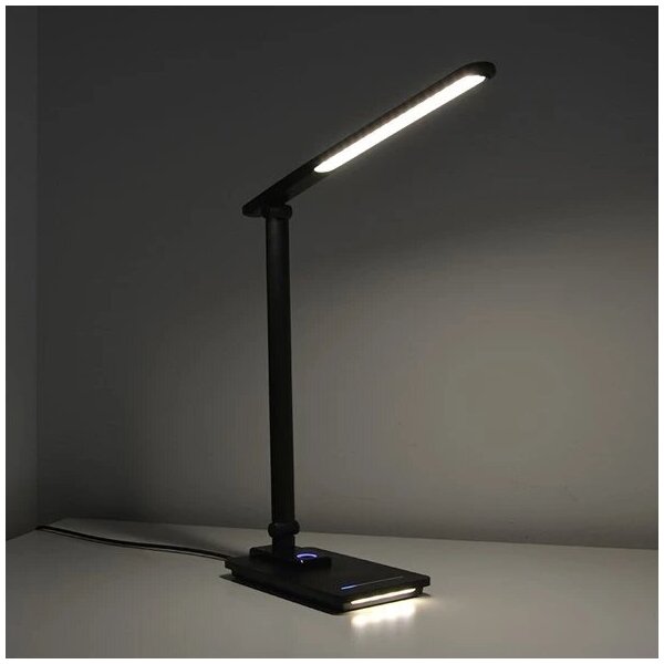 Lampă LED dimabilă de masă cu USB LED/9W/230V 3000K/4000K/5500K negru