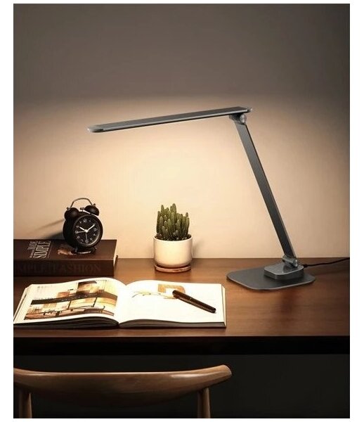 Lampă LED dimabilă de masă cu USB LED/7,5W/230V 3000K/4000K/5500K antracit