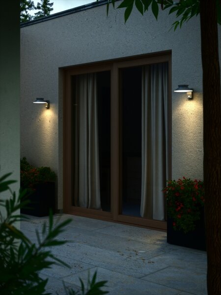 Nordlux - Lampă solară de perete cu senzor JUSTINA LED/5W/3,7V IP44