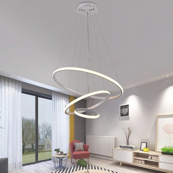 Lustră LED dimabilă pe cablu LED/90W/230V 3000-6500K + telecomandă