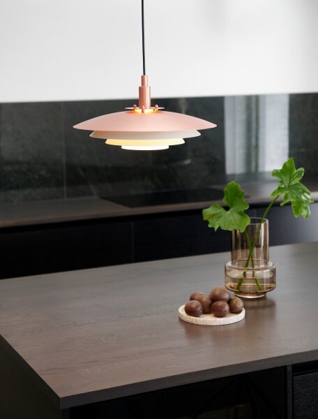 Lustră pe cablu Nordlux BRETAGNE 1xG9/25W/230V roz-auriu