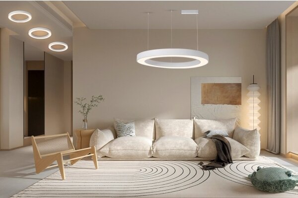 Lustră LED dimabilă Immax NEO 07214L PASTEL LED/68W/230V alb 95cm Tuya + telecomandă