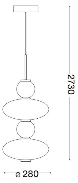 Lustră LED pe cablu Ideal Lux LUMIERE LED/34W/230V