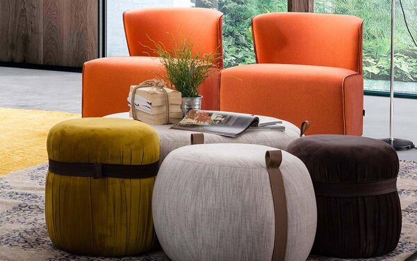 Taburet lemn masiv Tod, 42 × 40 × 42 cm - Ø40 x H42 cm