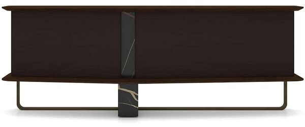 Bufet lemn masiv Maura Negru, 230 × 83 × 58 cm - Lemn