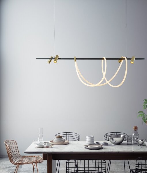Lustră LED pe cablu Zuma Line 2200277L BALBO LED/67,5W/230V 2700-6000K + telecomandă